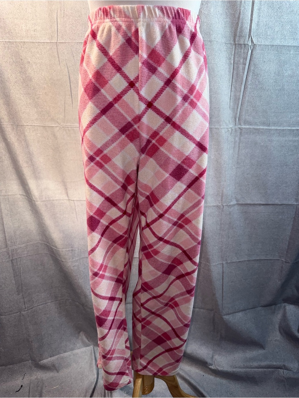 1894-Blair Pink Plaid Fleece Joggers